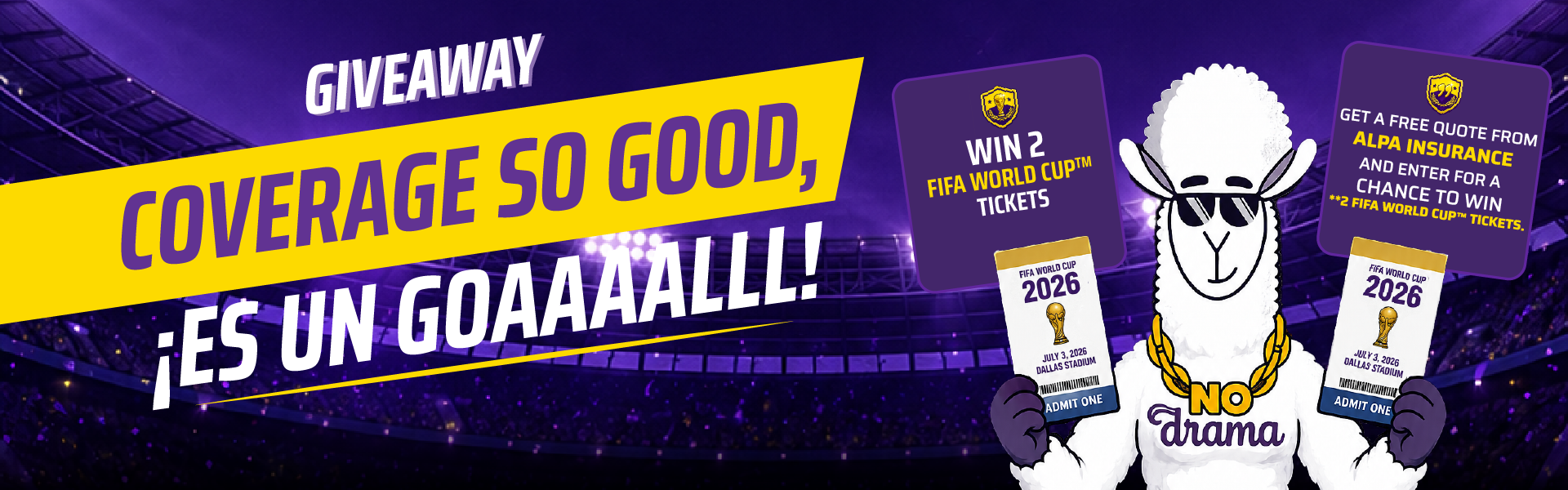 Fifa Cup Tickets Giveaway banner